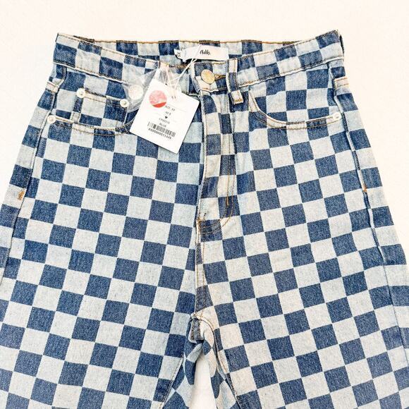 Adika Checkered Denim Skinny Jeans Size XS NWT - Picture 6 of 7